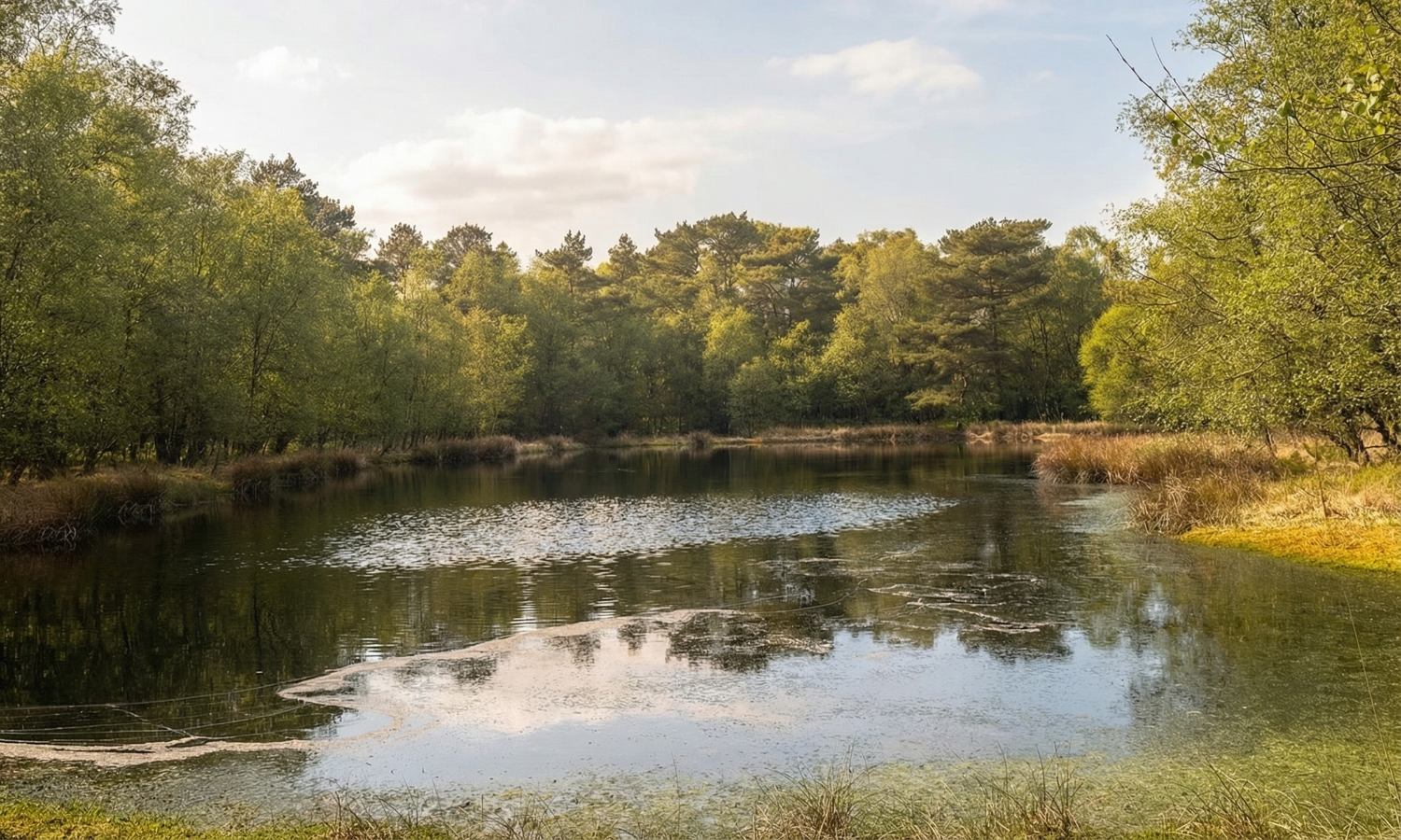 Gillshaw Wood - Ground level view of pond