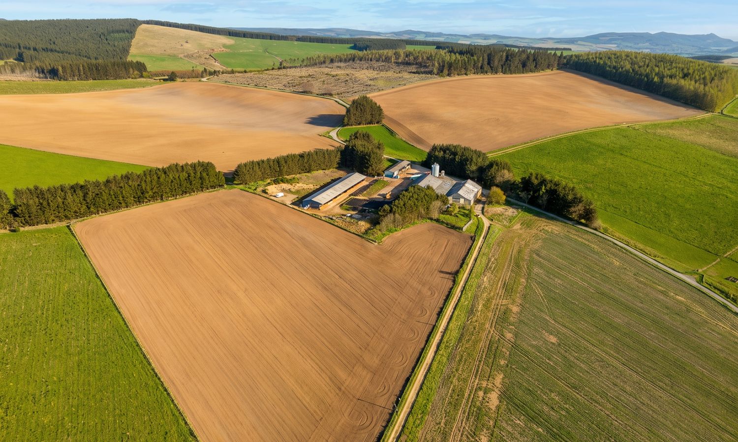 Balchimmy Farm — Aerial view