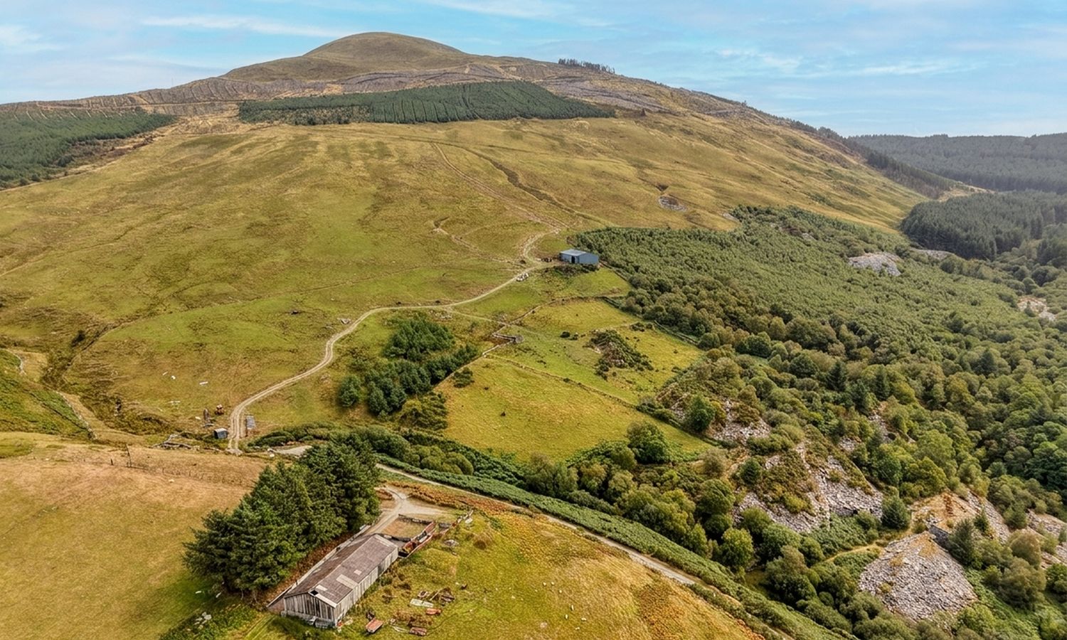 Hendrewallog Farm - Aerial view